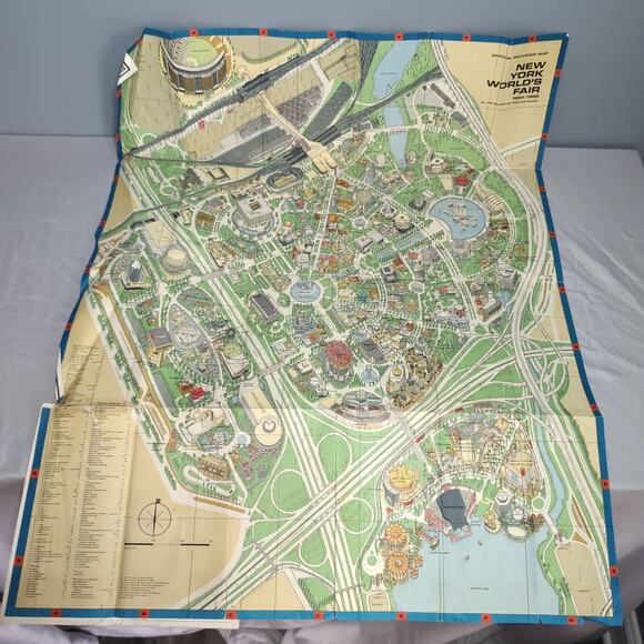 1964-65 New York World's Fair Lot Official Guide Map Postcards Futurama Ephemera - Picture 13 of 16